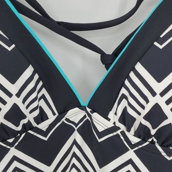 A.N.A. NWT bathing suit top. Size 10, Baby Doll Y2K Classic black. - Picture 2 of 8